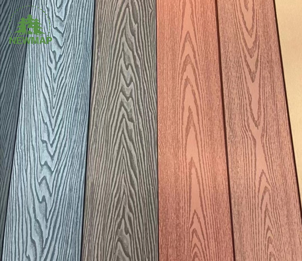 modern WPC Composite Decking Anti-Slip for Outdoor Brushed Engineering Floor Scratch Resistant