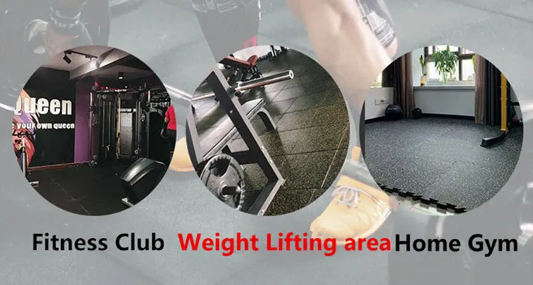 Safety Recycled EPDM Granules Fitness Rubber Gym Mat