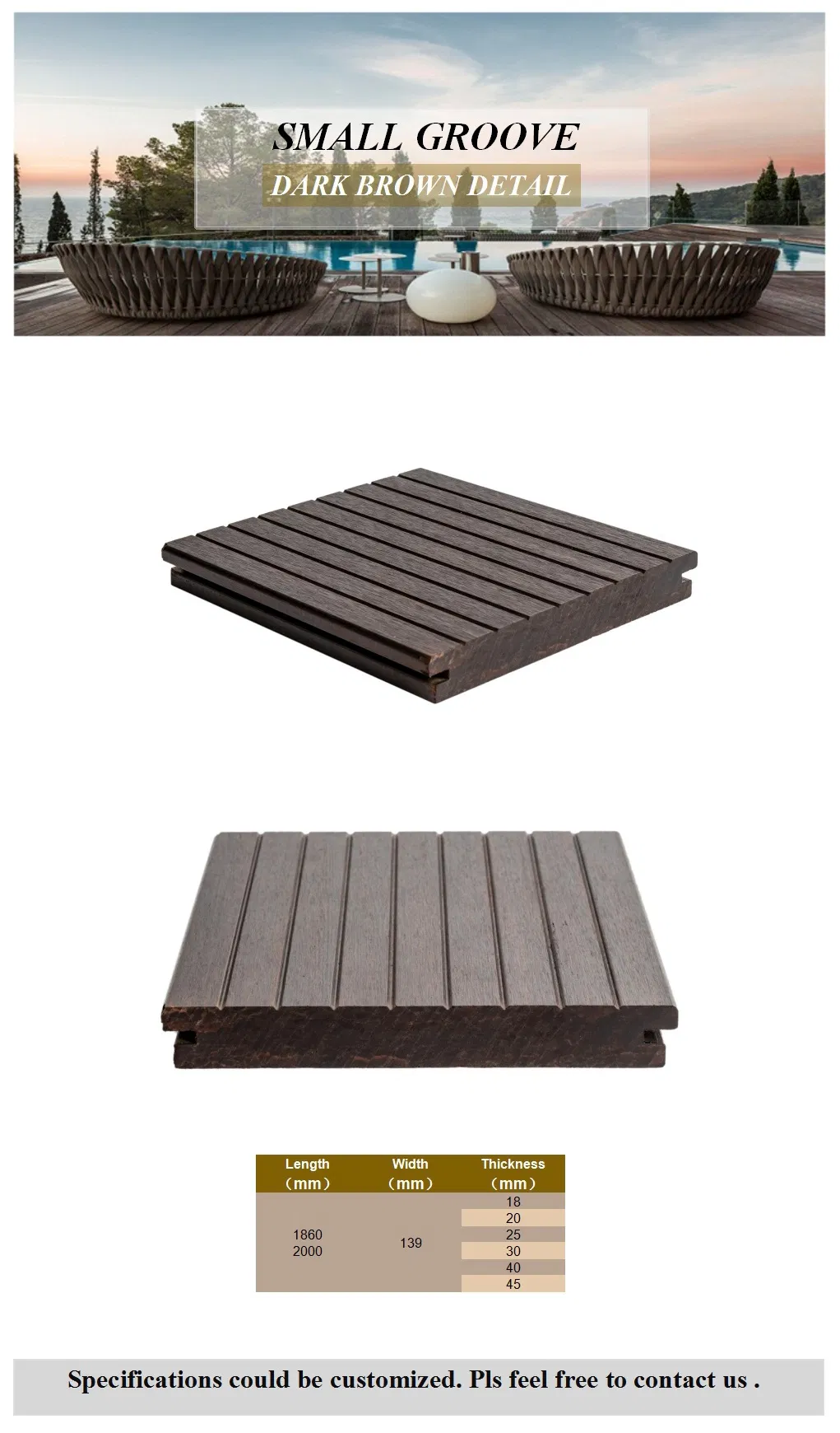 Outdoor Eco-Friendly Carbonized Solid Strand Woven Bamboo Flooring