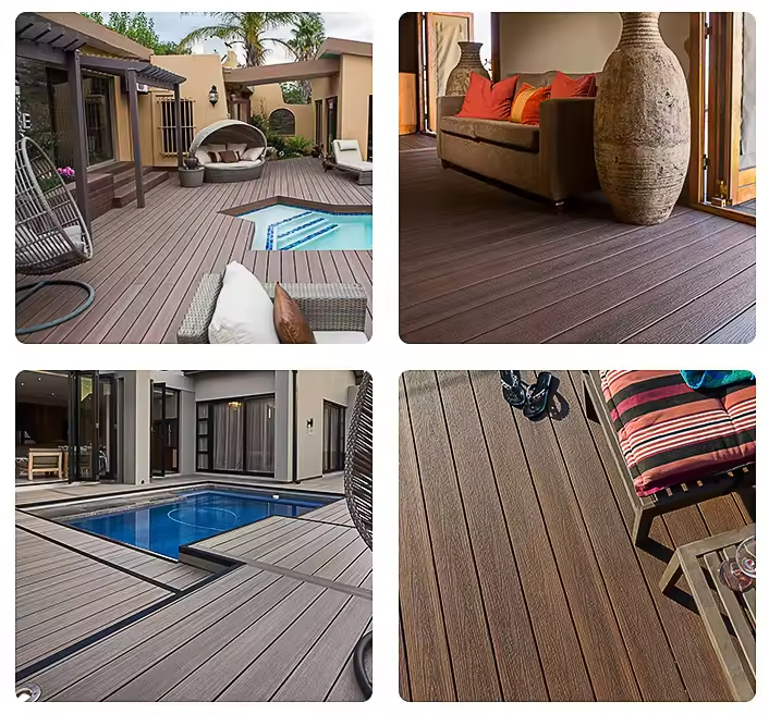 Slip Resistant Garden Floor Tiles Outdoor and Anti-Slip Outdoor Decking for Park Application Decking Flooring