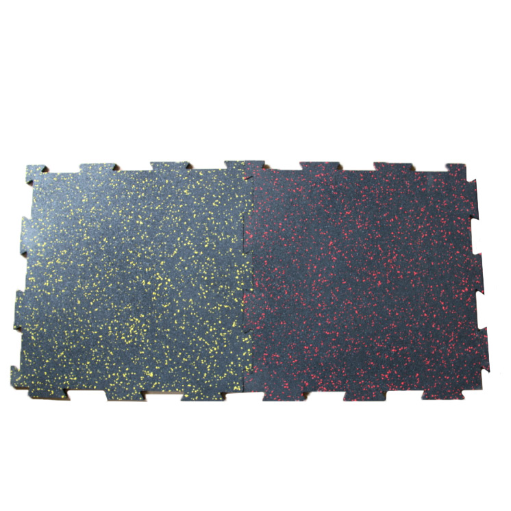 Commercial Fitness Recycled Interlock Rubber Gym Floor Tile
