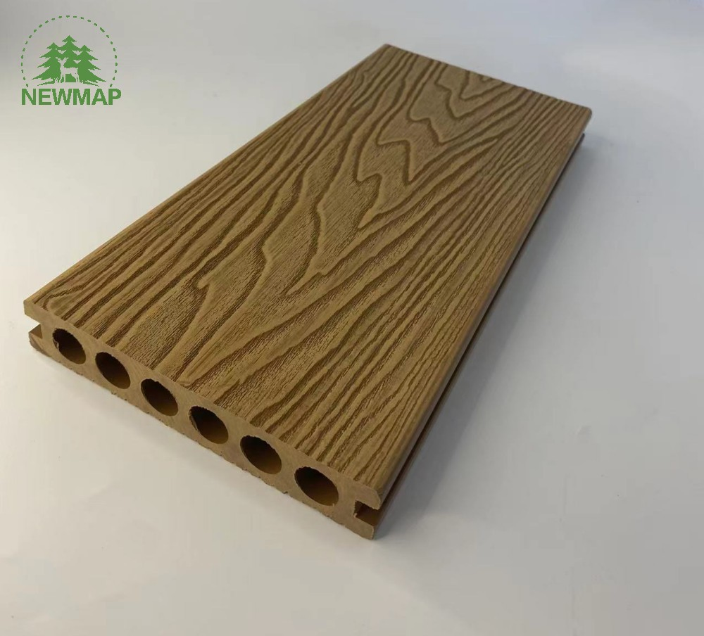 modern WPC Composite Decking Anti-Slip for Outdoor Brushed Engineering Floor Scratch Resistant