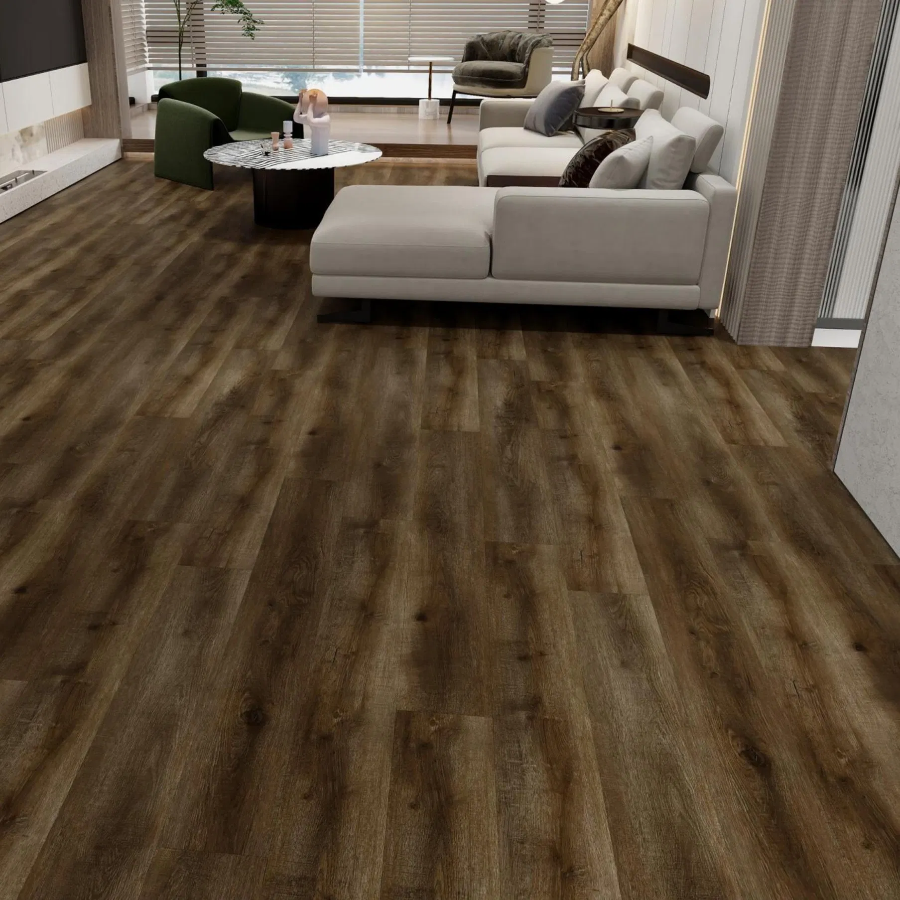 CE SGS Fireproof Anti-Slip High Quality Stone Plastic Composite Floor Oak Grain Click Lock PVC Vinyl Plank Tiles Spc Plastic Flooring Plank