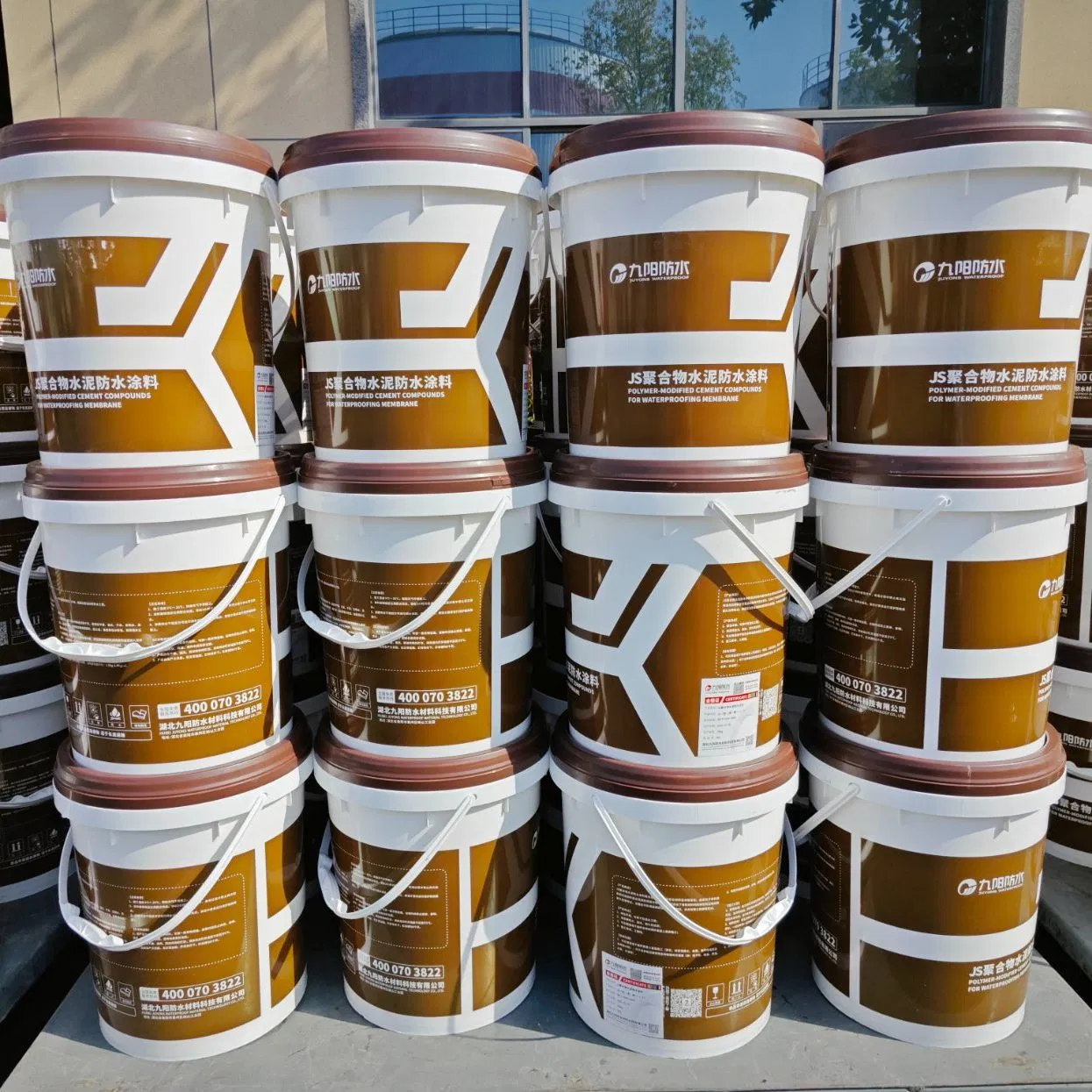 Js Polymer Cement Waterproof Coating for Cement-Based Walls, Floors, Tanks, Underground Works.