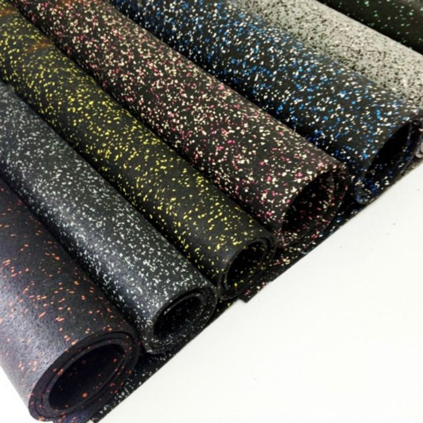 Factory Wholesale Anti-Slip 8mm Recycled Gym Rubber Flooring Roll Tiles