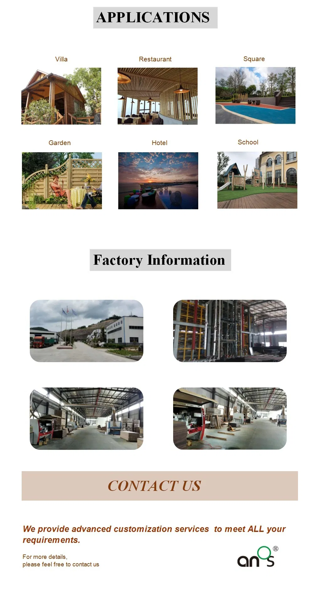 Outdoor Eco-Friendly Carbonized Solid Strand Woven Bamboo Flooring