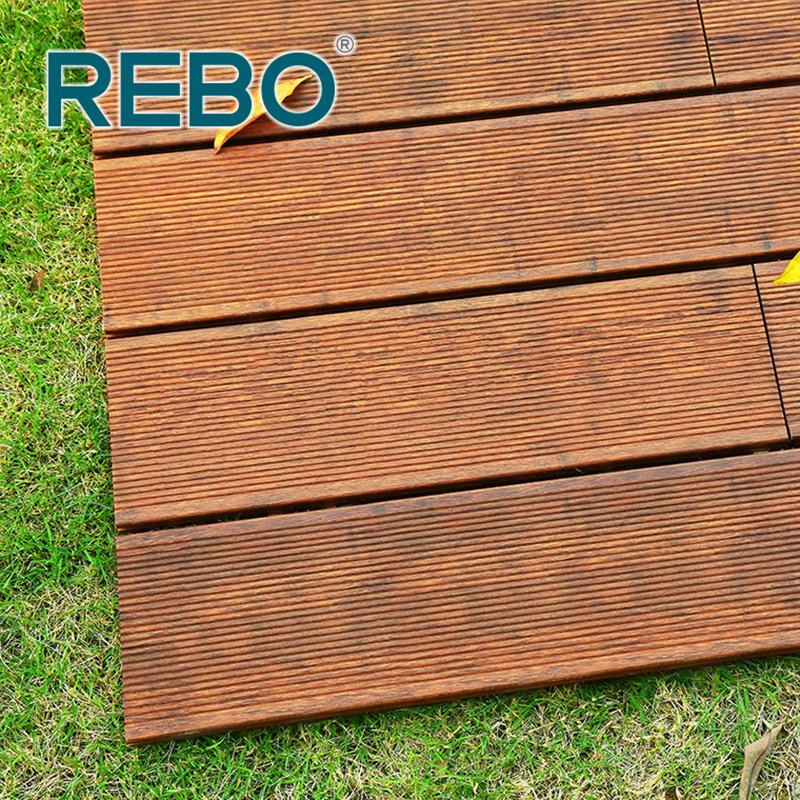 Durable Fireproof Eco-Friendly Cheap Outdoor Bamboo Garden Flooring Material