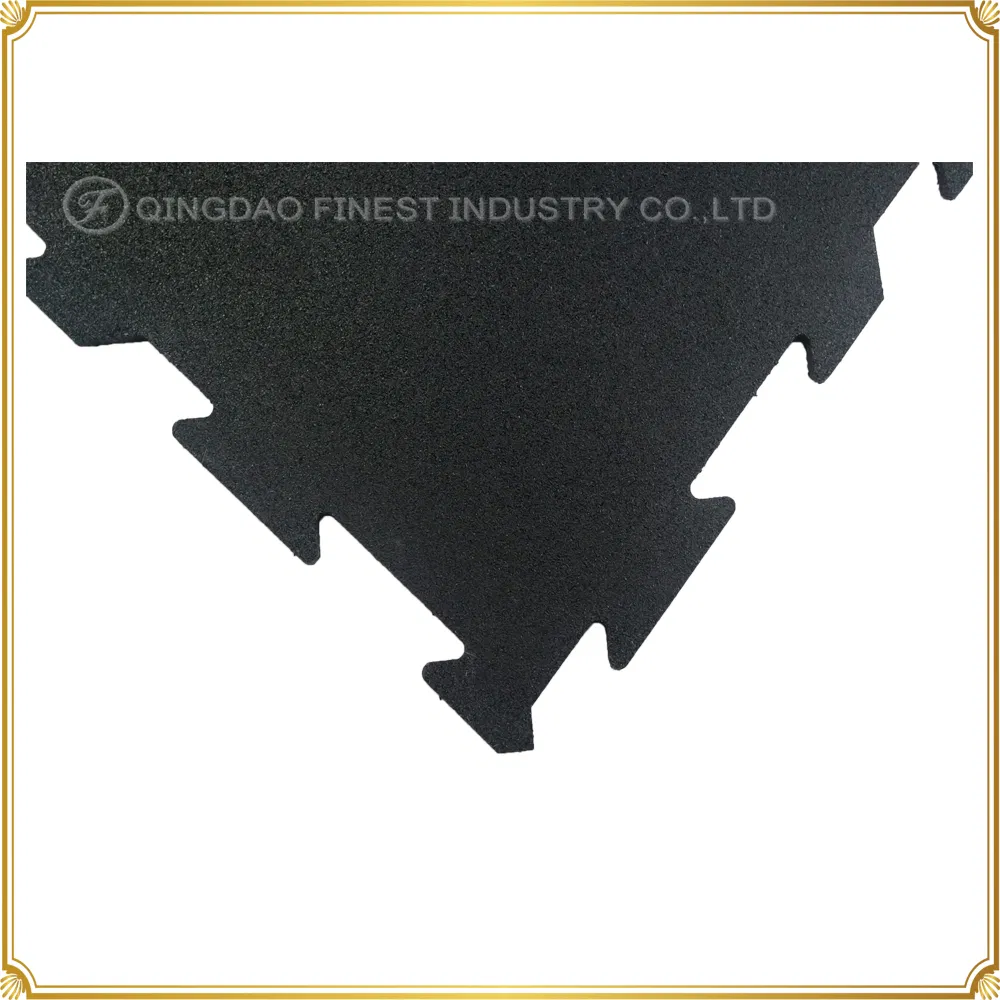 Interlocking Gym Rubber Flooring Tiles 5%-30% EPDM Recycled Rubber Granules