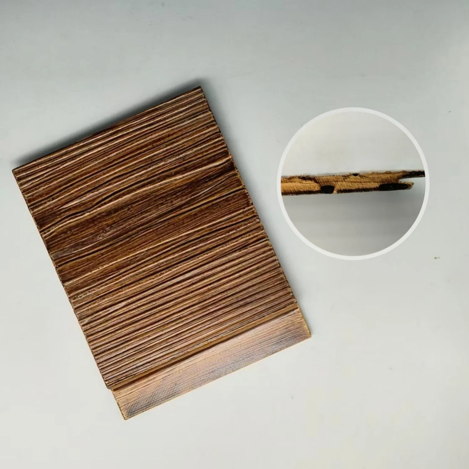 Non Asbestos Cement Plank with Natural Wood Grain Pattern and Proven 24 Hour Water Resistance Allowing Dampness Only