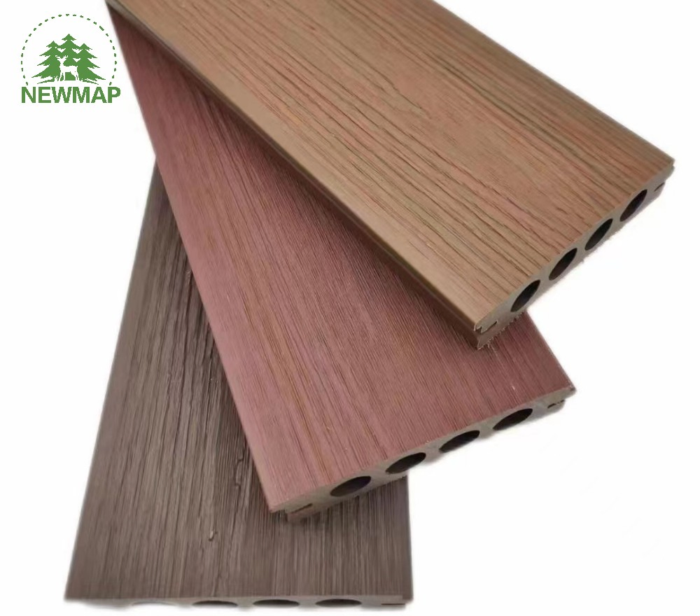 modern WPC Composite Decking Anti-Slip for Outdoor Brushed Engineering Floor Scratch Resistant