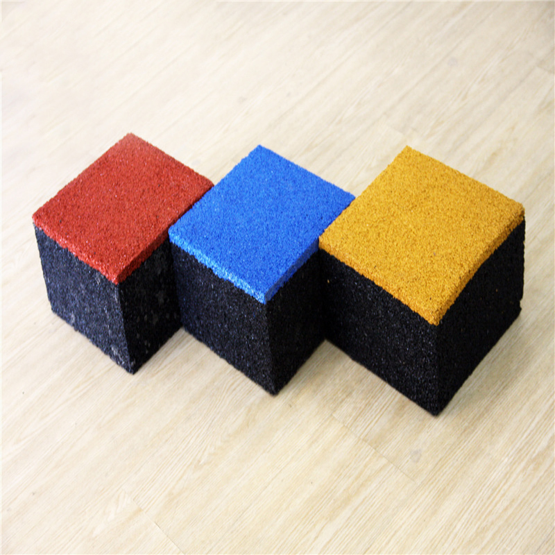 Recycled Rubber Patio Pavers Outdoor Rubber Grain Tile for Playground Gym Rubber Floor
