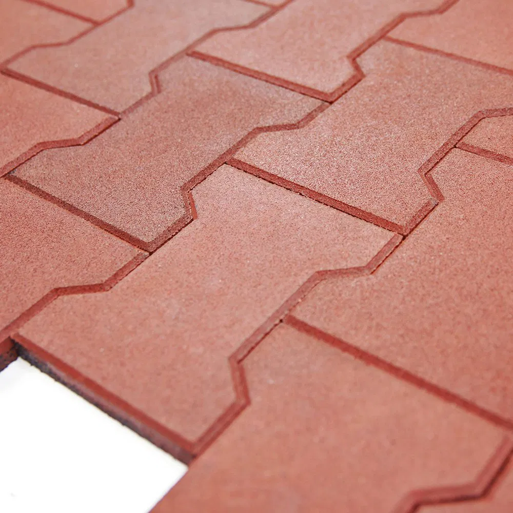 Recycled Rubber Patio Pavers Outdoor Rubber Grain Tile for Playground Gym Rubber Floor