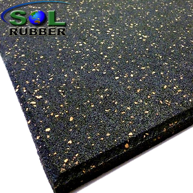 Sol Rubber Recycled Materials Gym Fitness Rubber Flooring Tiles