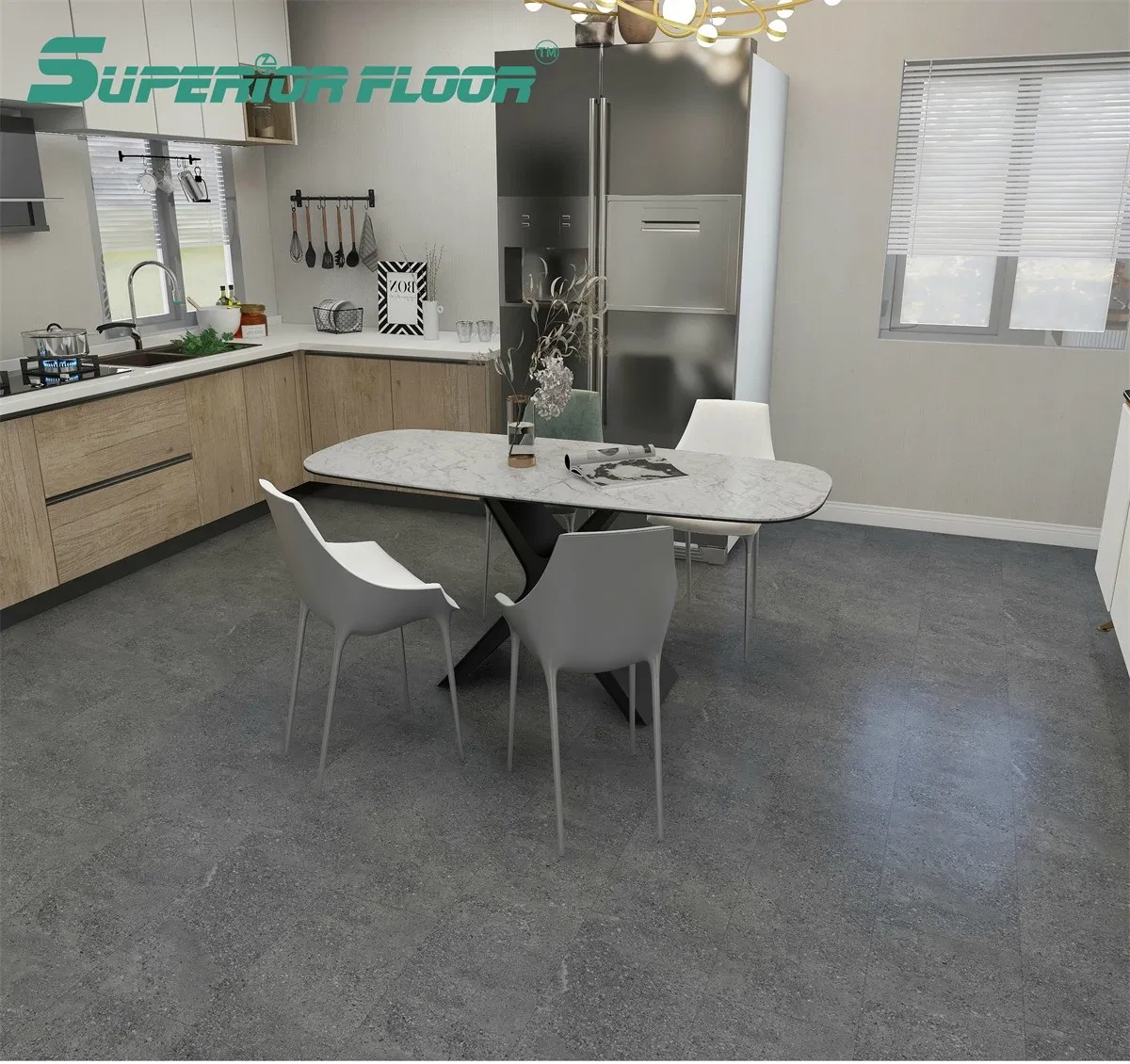 Stable Performance Spc Vesdura Vinyl Planks for Kitchen Room