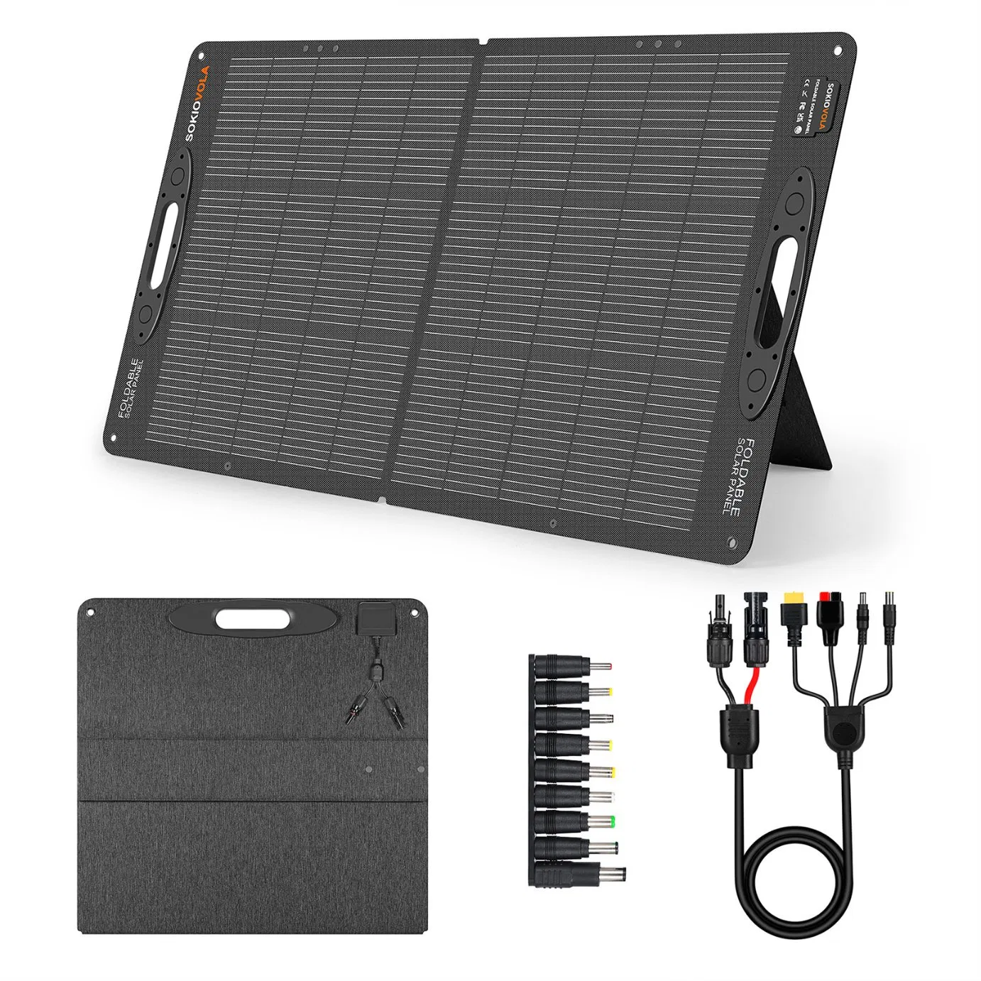 High-Efficiency Monocrystalline Foldable Solar Charger (100W/18V)