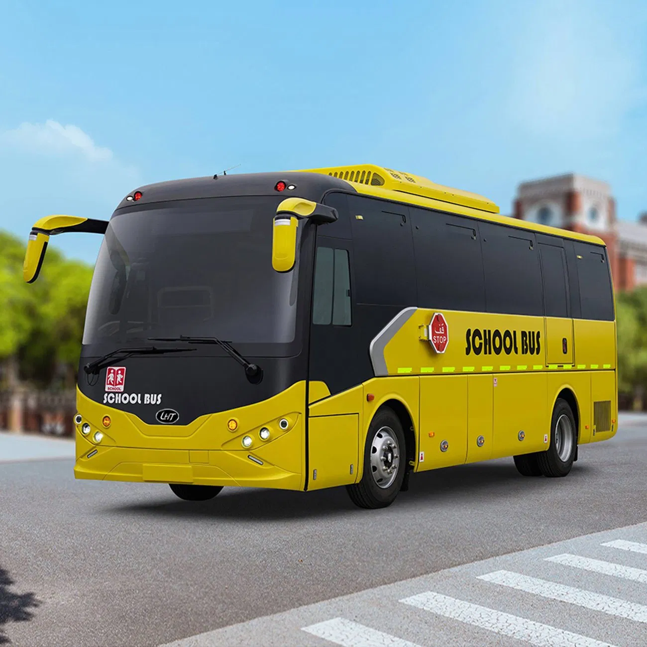 China Factory 9-10m New Energy Pure Electric School Bus Coach Bus Passenger Bus Tourist Bus Coach Bus for Sale