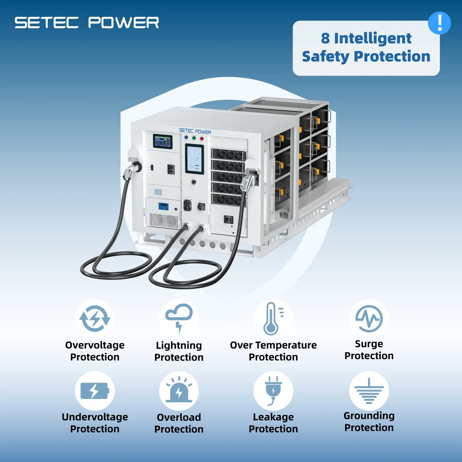 SETEC POWER Movable Fast EV Charger: 30kWh-1MWh Battery Storage System Compatible with Most Electric Vehicles