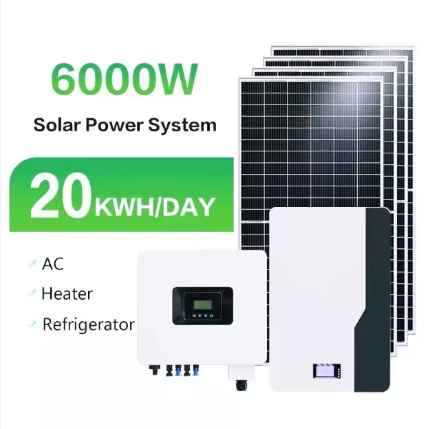 Wholesale 3kw 5kw 6kw 10kw 12kw 15kw 20kw 30kw 50kw 100kw Solar Power System with Complete Kits for Home Energy Storage Hybrid on/off Grid Inverter
