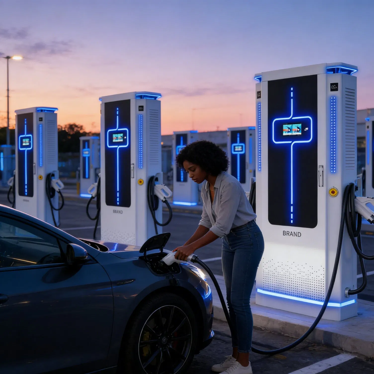 Smart Networked EV Charging Station 40kw 60kw 80kw 120kw 160kw 180kw 200kw 240kw for Smart Cities Ocpp CCS2