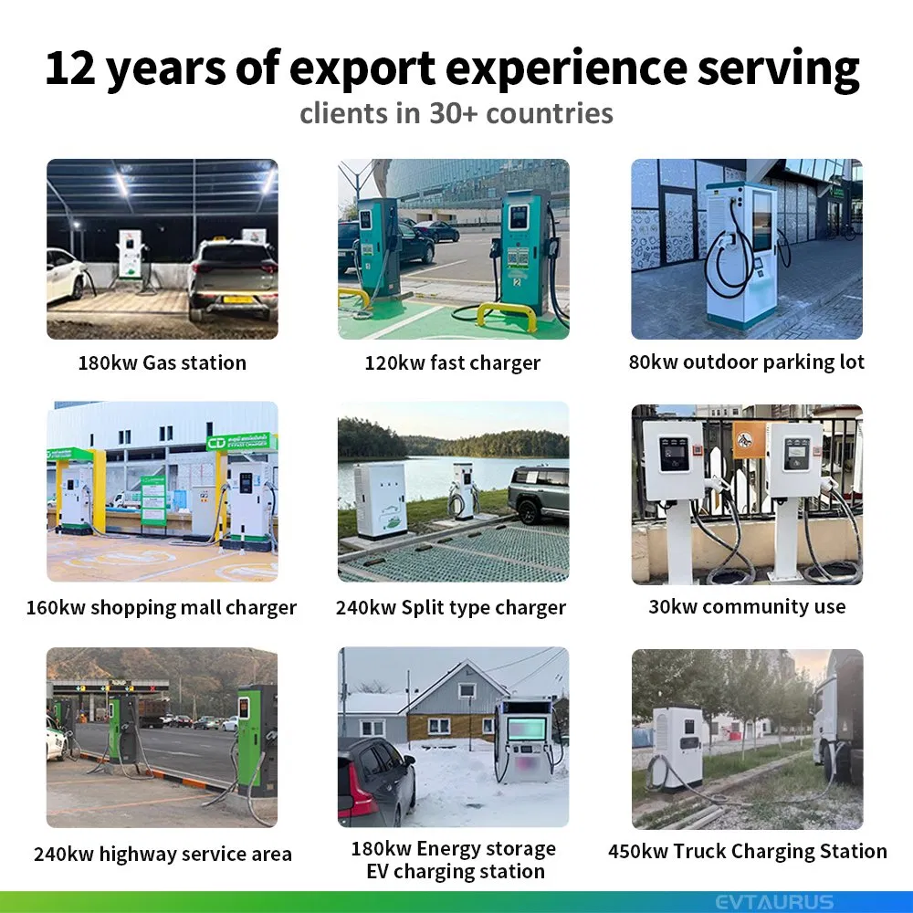 Public DC 120kw 160kw 180kw CCS2 Gbt Nacs IP54 New Energy DC Commercial EV Car Electric Charging Charger Station with Public Parking Lots