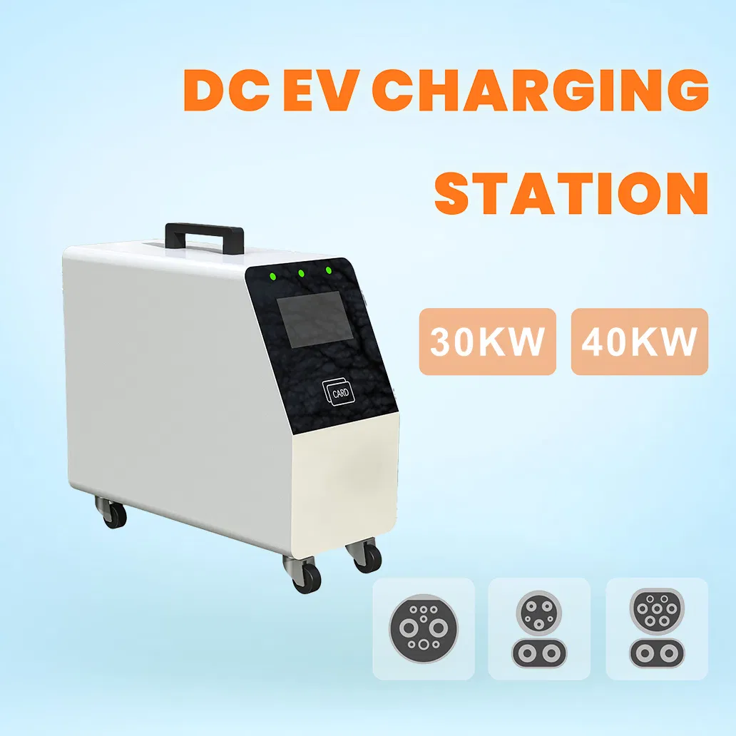Mobile 30kw DC Fast Portable EV Charging Station OEM ODM Solution New Arrival 30kw Portable DC EV Charger