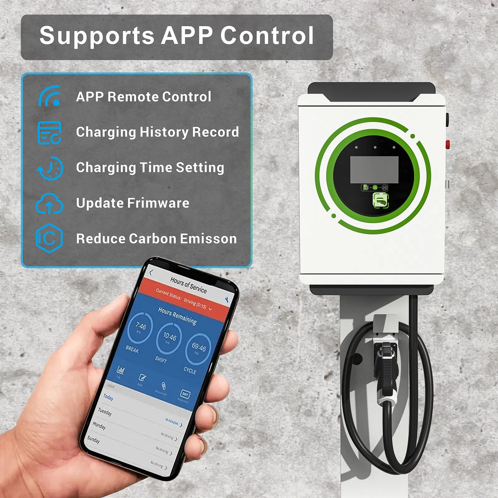 DC Quick Charger Wall-Mounted 40kw Charging Station GB/T IP54 OEM ODM Service EV Charger