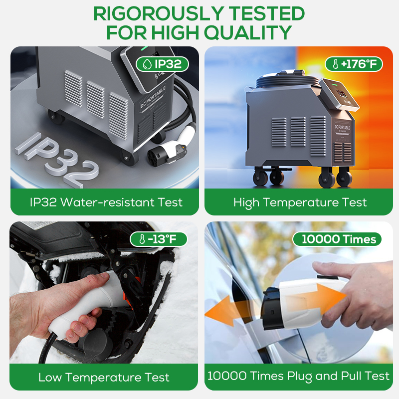 Ovrod 80kw CCS2 Max Power Movable Portable DC Fast EV Charger Electric Vehicle Charging Station