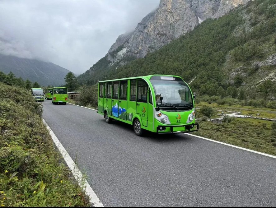 Wholesale New Energy 23 Passenger Electric Sightseeing Bus with Lead Acid/Lithium Battery