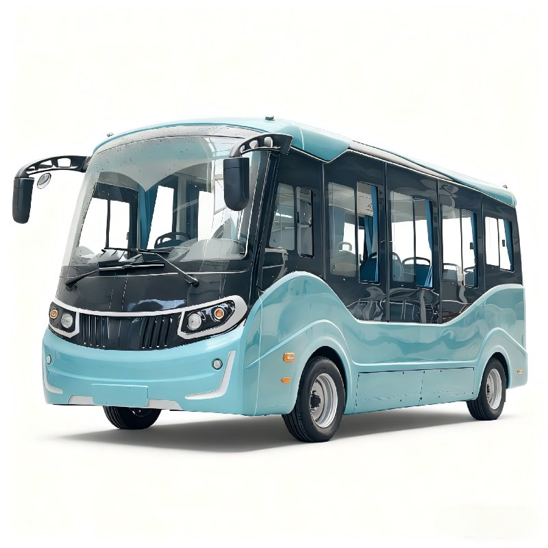 2025 New Electric Sightseeing Bus 19 Seats Pmsm 60kw Powerful System Mini Electric Passenger Tour Bus