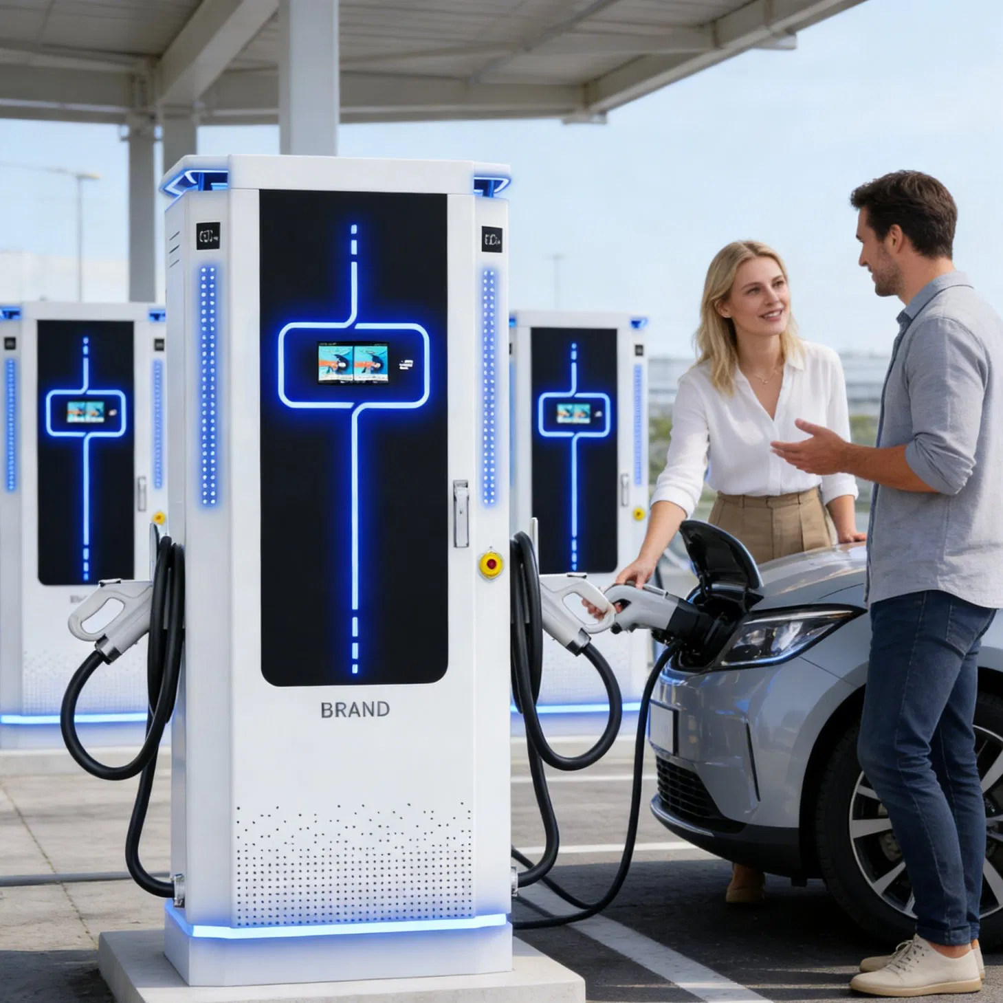 Smart Networked EV Charging Station 40kw 60kw 80kw 120kw 160kw 180kw 200kw 240kw for Smart Cities Ocpp CCS2