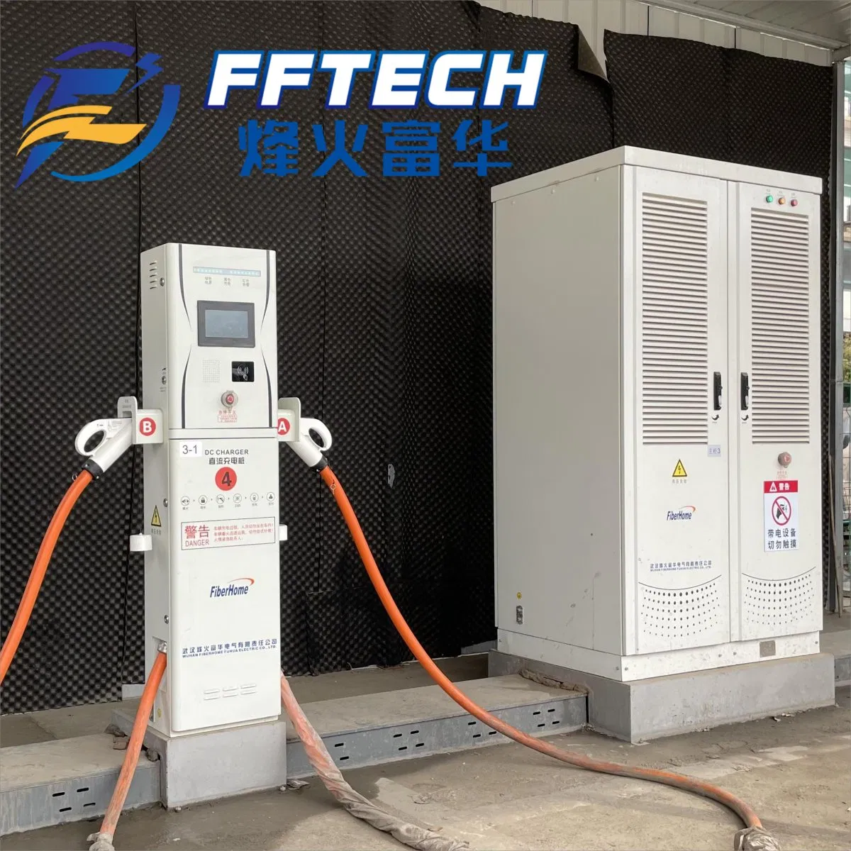 High-Power EV Charging Station with IP54 Protection for Quick Charging