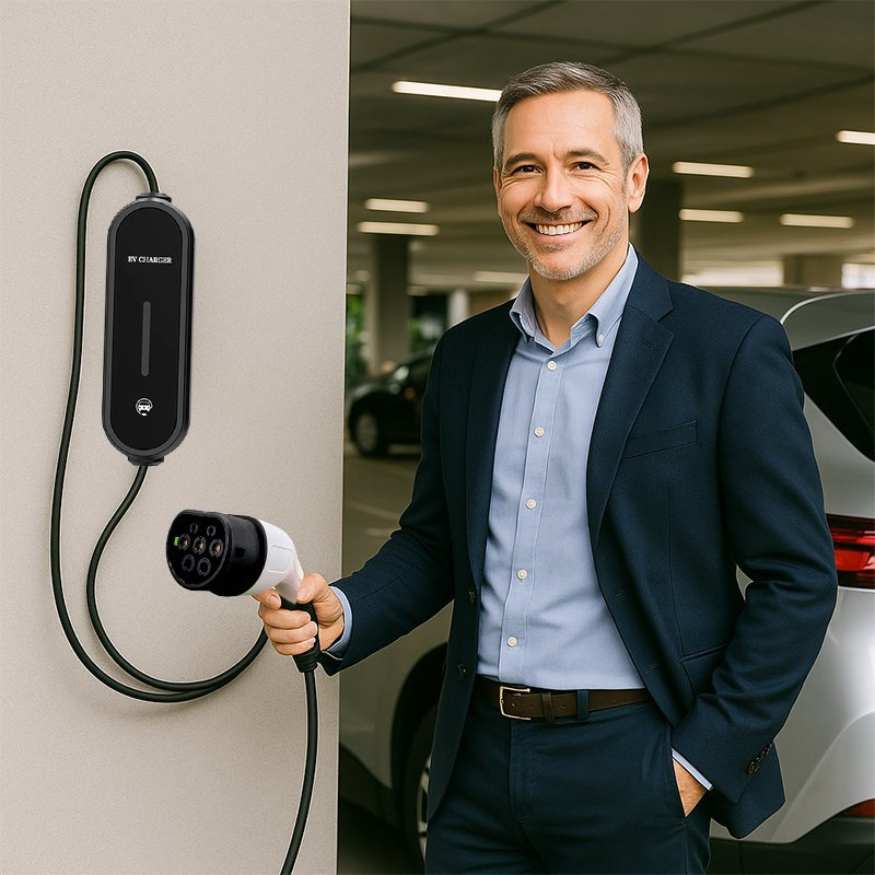 Durable IP66 Rated10A 32A Wall-Mounted EV Charging Solution