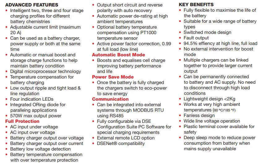 DSE9476 Intelligent Battery Charger