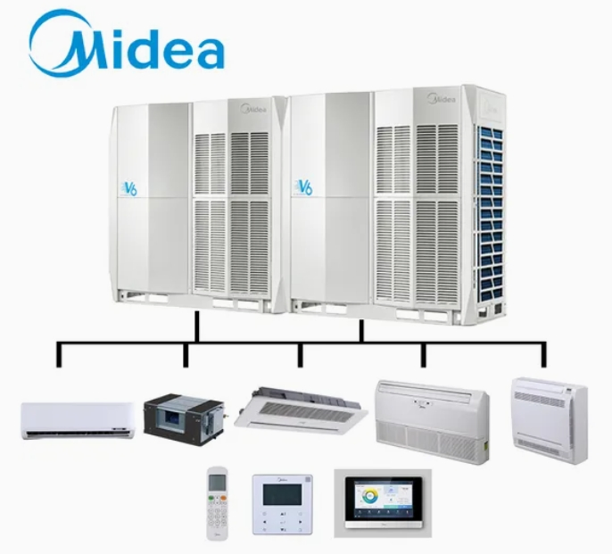 Midea Aircon V8 Zen Air 2.0 45kw Vrf Commercia DC Inverter Air Conditioner Indoor Outdoor Unit for Hospitals Industrial