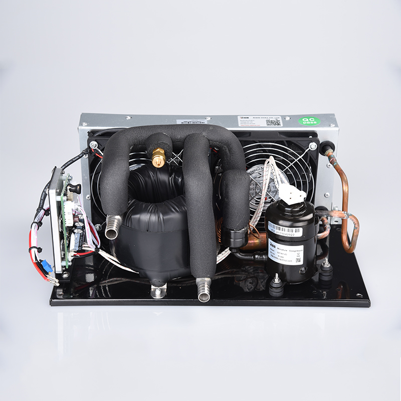 Small Cooling System with Custom-Made Compact Chiller and DC Power