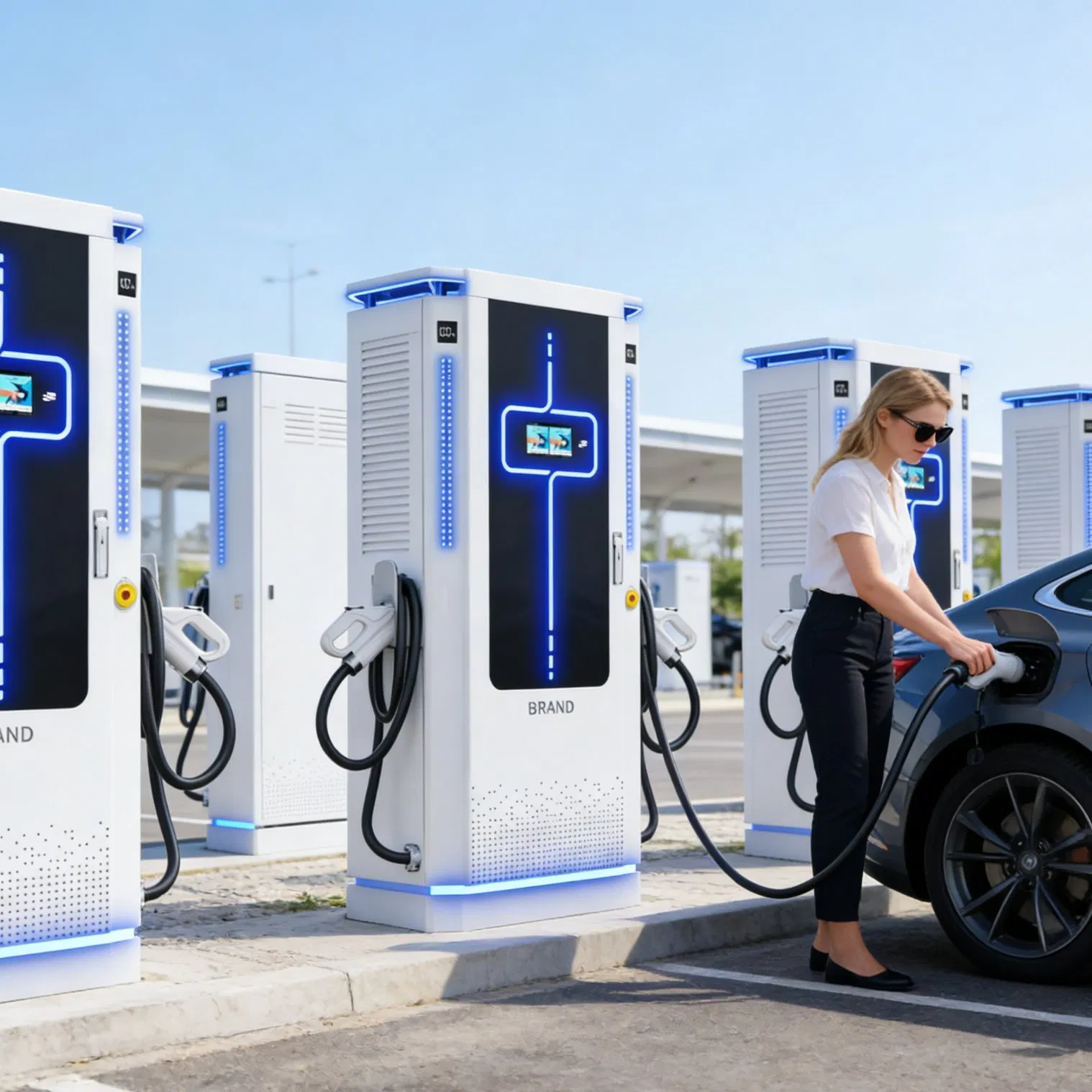 Smart Networked EV Charging Station 40kw 60kw 80kw 120kw 160kw 180kw 200kw 240kw for Smart Cities Ocpp CCS2