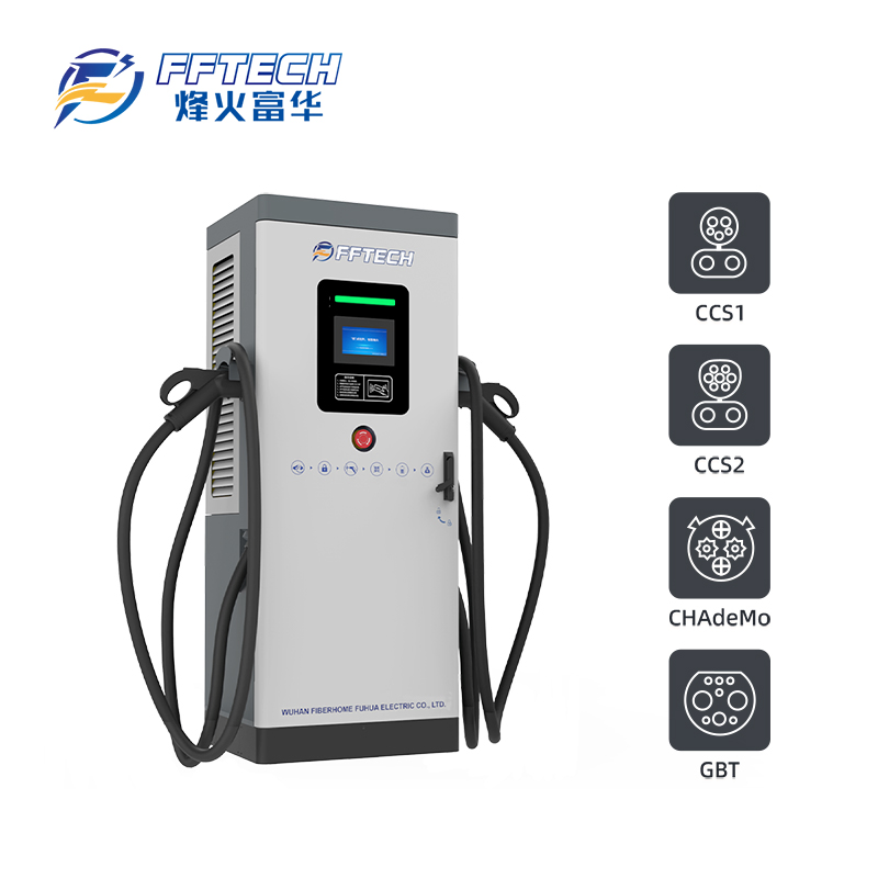 Advanced High-Efficiency EV Charging Station with Dual Connector Support