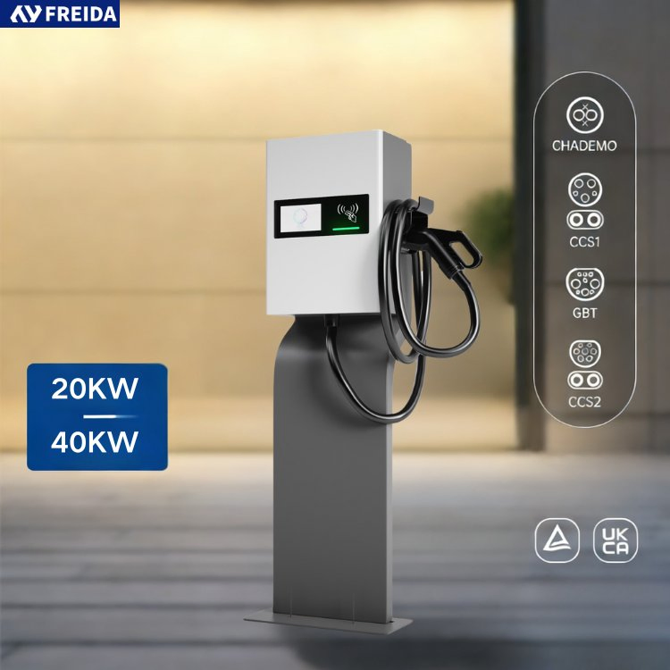 High Efficiency Smart Public Use Ocpp RFID CCS1 CCS2 Gbt Fast 20kw 30kw 40kw DC Charging Wall Mounted Column DC Fast Single-Gun DC Charger