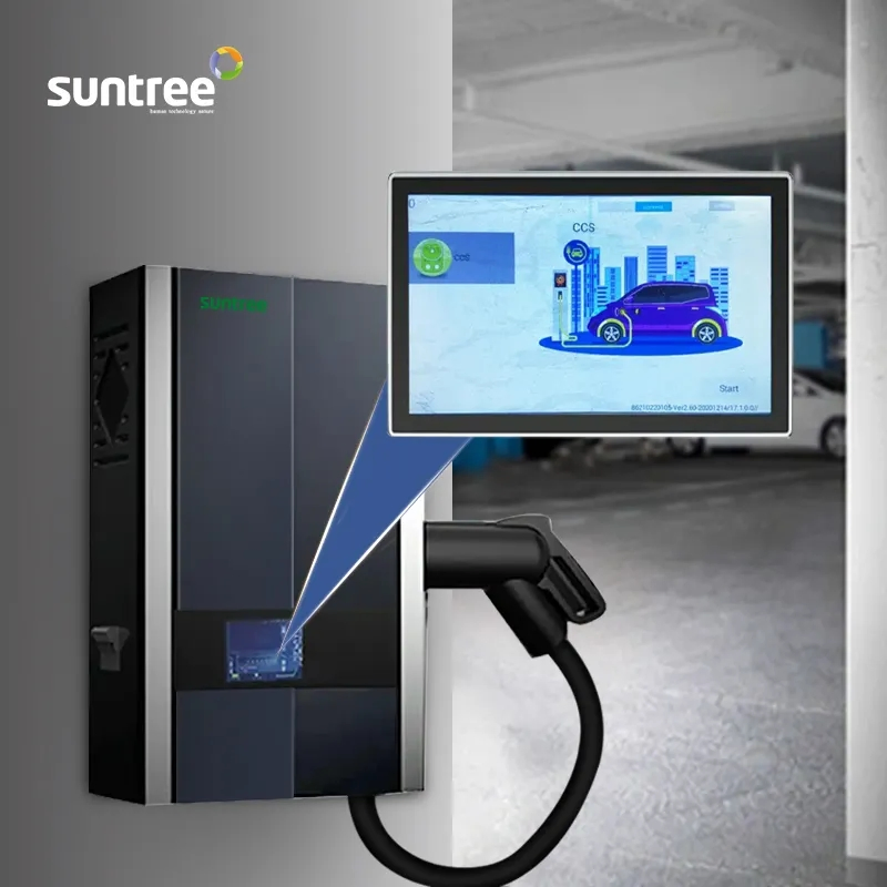 Five Power Ratings DC Wall-Mounted EV Charger 15kw CCS2