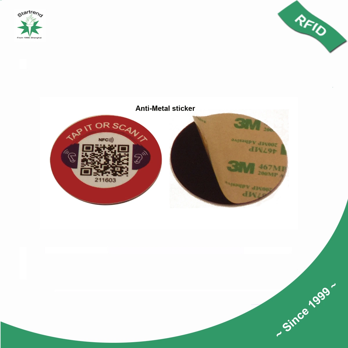 125kHz/13.56MHz/860-960MHz NFC RFID Card, RFID Adhesive Label, NFC RFID Sticker, RFID Tag for Inventory Asset and Access Control (A005)