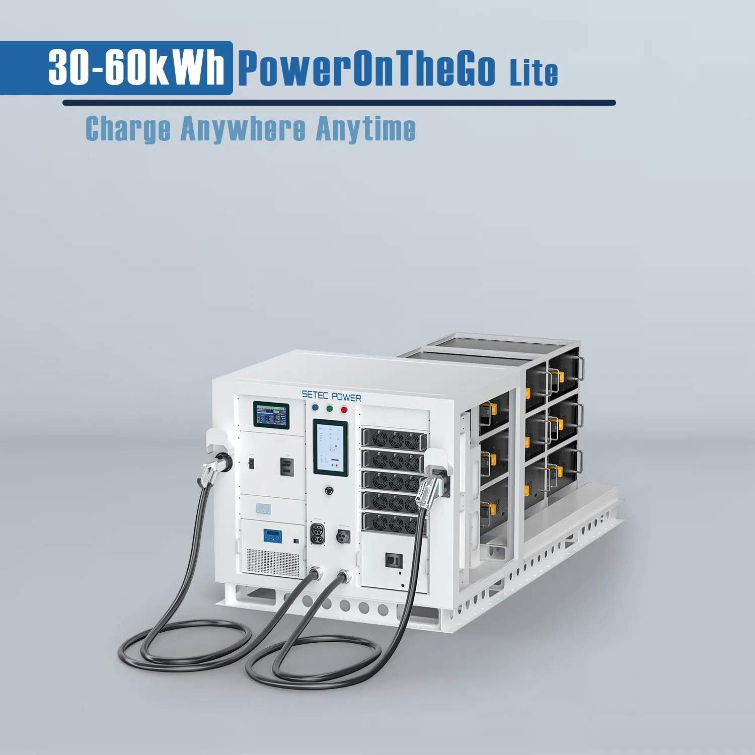 High-Capacity Power Bank PowerOnTheGo: 30kWh &amp; 60kWh Energy Storage System for EV