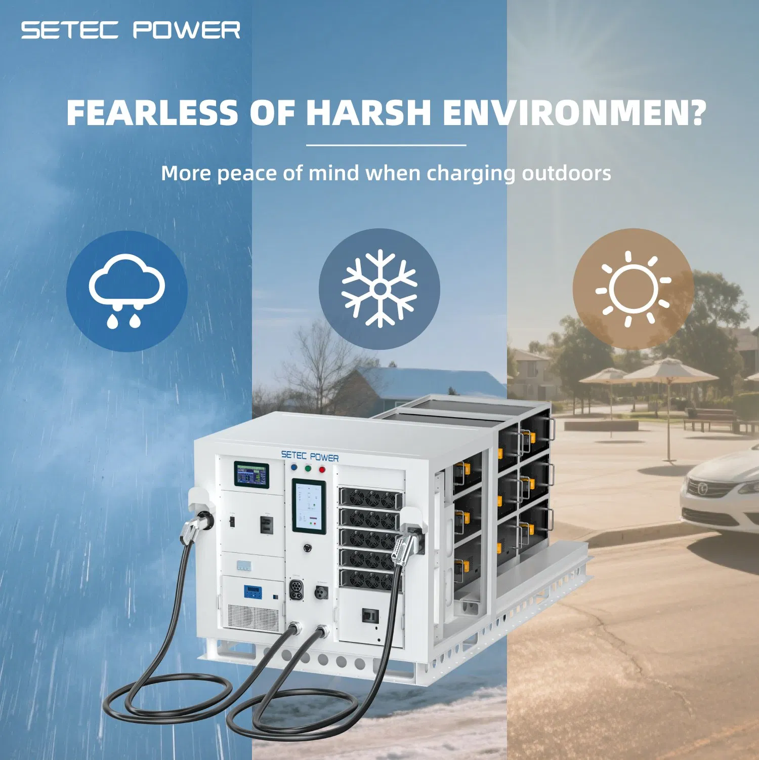 SETEC POWER Movable Fast EV Charger: 30kWh-1MWh Battery Storage System Compatible with Most Electric Vehicles