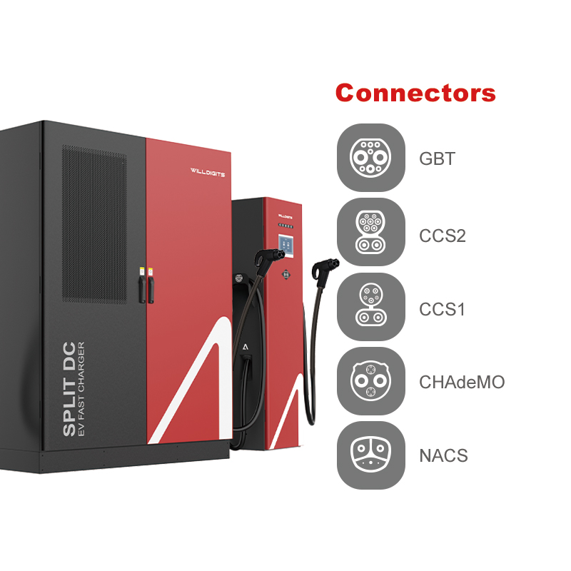 Intelligent Split-Type Charging Pile Terminal CE Certified DC CCS Chademo Chinese Supplier Two Connector Commercial Evse with Payment System