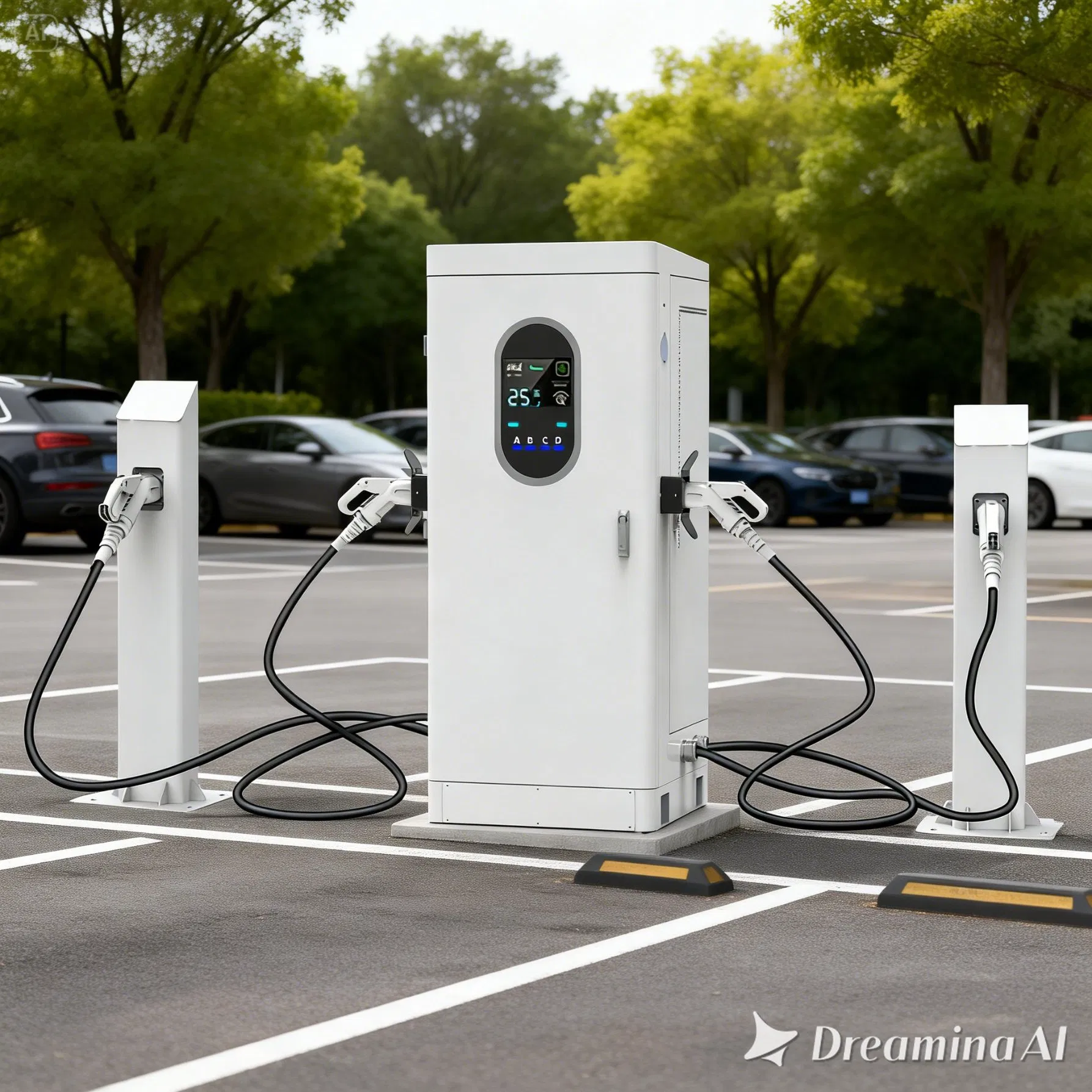 55kw DC Fast EV Charger Wall Mounted