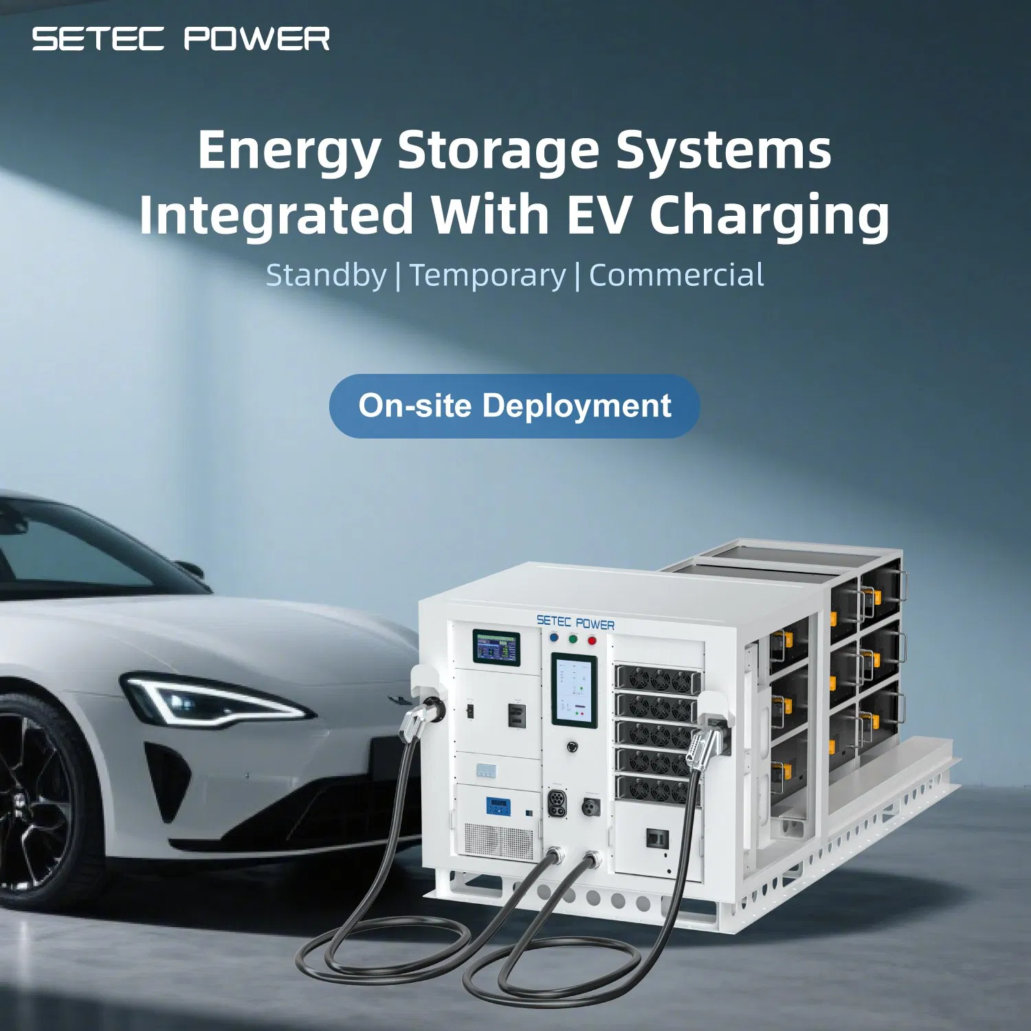 SETEC POWER Movable Fast EV Charger: 30kWh-1MWh Battery Storage System Compatible with Most Electric Vehicles