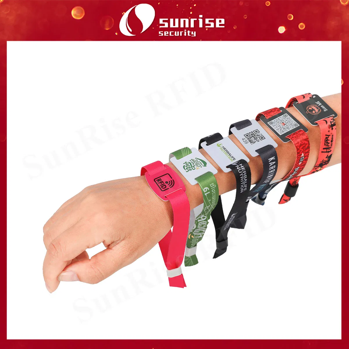 Custom Music Festival Event Fabric NFC Card Bracelet RFID Wristband