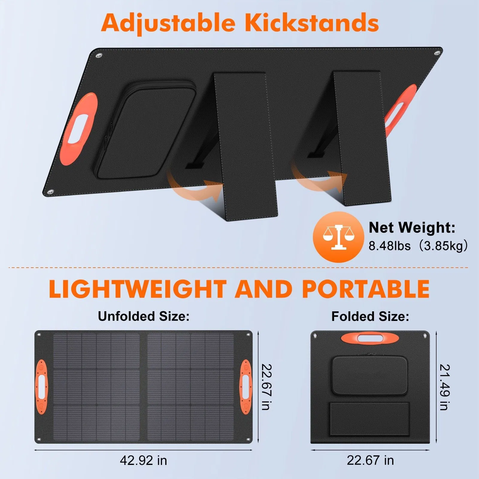 High-Efficiency Monocrystalline Foldable Solar Charger (100W/18V)