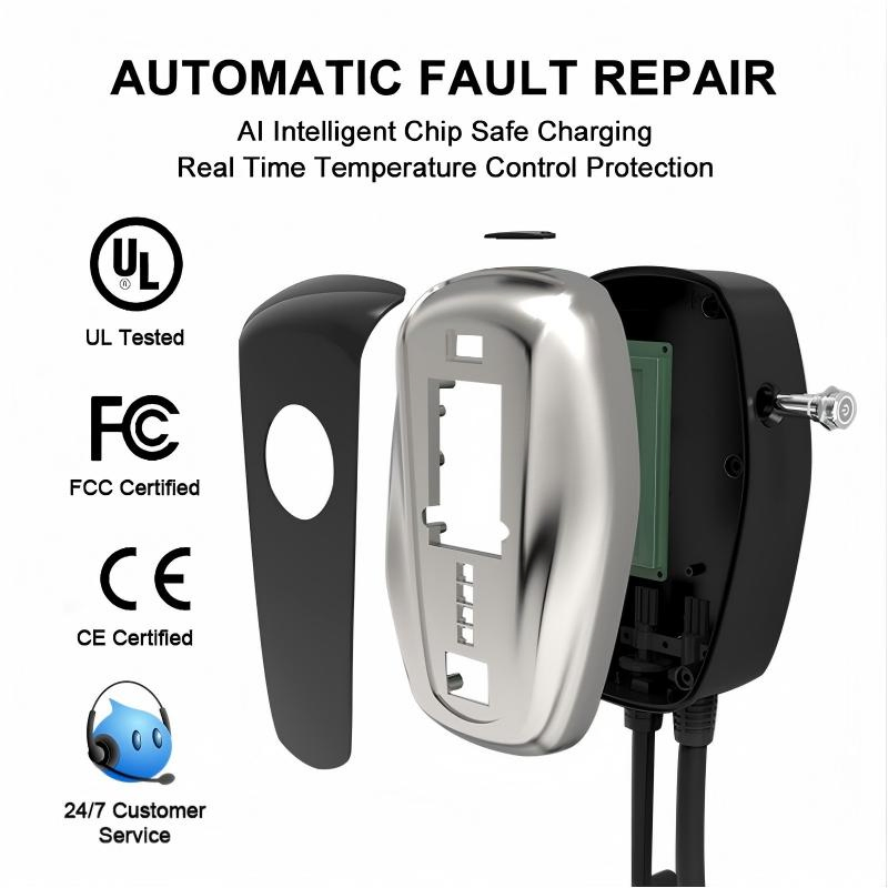 7kw Type2 Smart EV Wallbox Charger Supporting Ocpp 1.6 for Commercial Public Operation and Multi-User Charging Management System