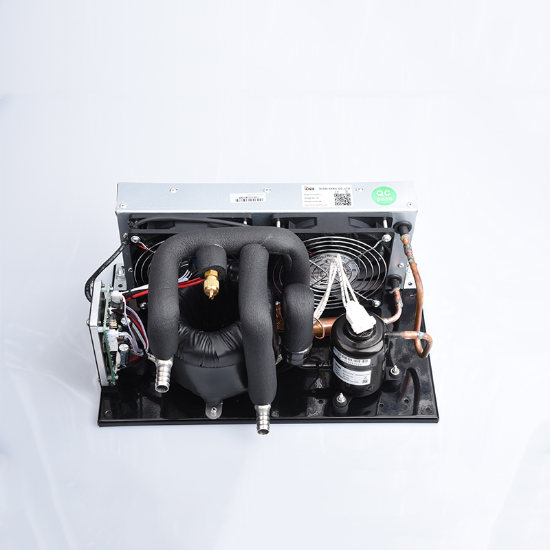 Small Cooling System with Custom-Made Compact Chiller and DC Power