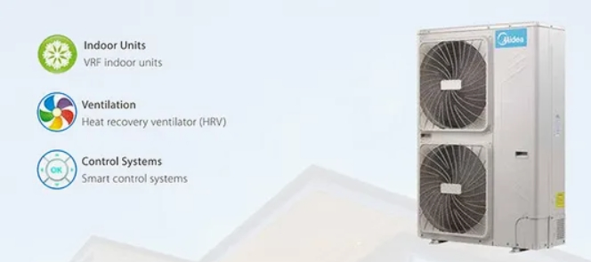 Midea Aircon V8 Zen Air 2.0 45kw Vrf Commercia DC Inverter Air Conditioner Indoor Outdoor Unit for Hospitals Industrial